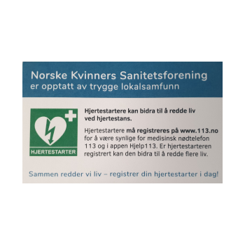 Kort til hjertestarter